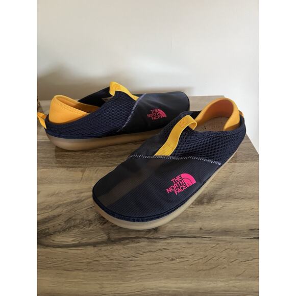 The North Face Unisex Base Camp Mules NWOT Men’s 13 Blue Yellow Slipper Flats - Picture 4 of 10